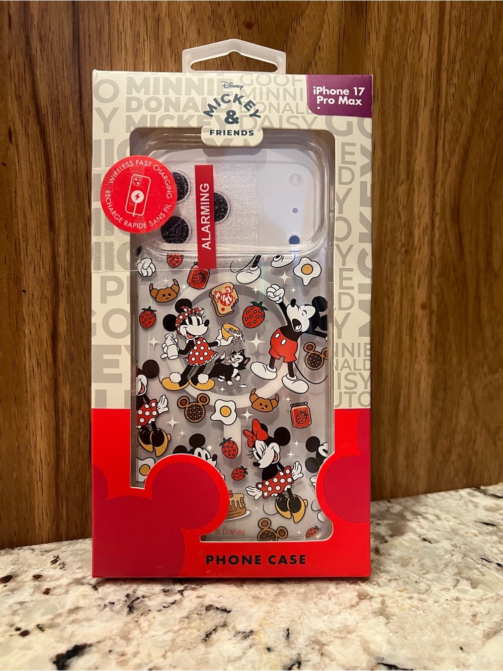 Disney Mickey & Friends Clear iPhone 17 Pro Max Case — Black, Red, White